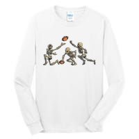 American Football Skeleton Halloween Boy Football Fan Tall Long Sleeve T-Shirt