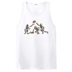 American Football Skeleton Halloween Boy Football Fan PosiCharge Competitor Tank