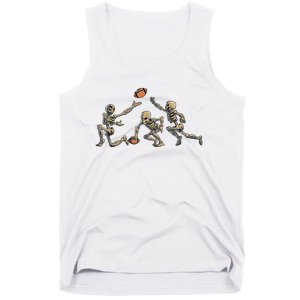 American Football Skeleton Halloween Boy Football Fan Tank Top