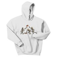 American Football Skeleton Halloween Boy Football Fan Kids Hoodie