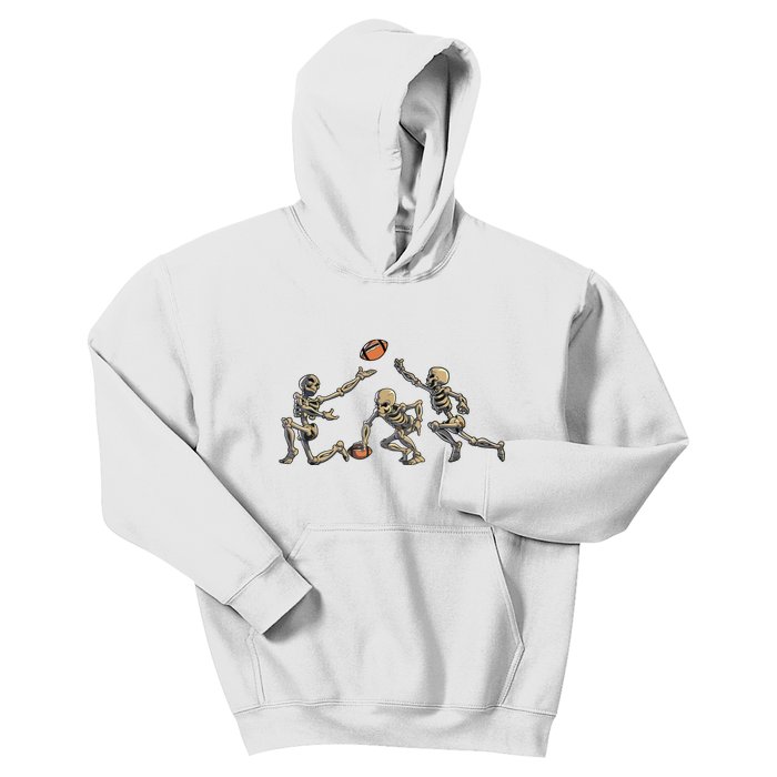 American Football Skeleton Halloween Boy Football Fan Kids Hoodie