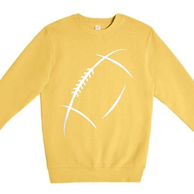 American Football Silhouette Football Premium Crewneck Sweatshirt