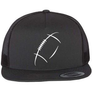 American Football Silhouette Football Flat Bill Trucker Hat