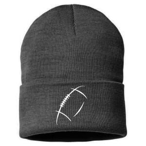 American Football Silhouette Football Sustainable Knit Beanie