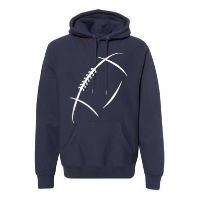 American Football Silhouette Football Premium Hoodie