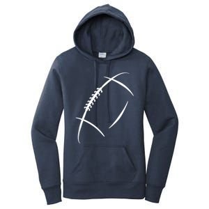 American Football Silhouette Football Women's Pullover Hoodie