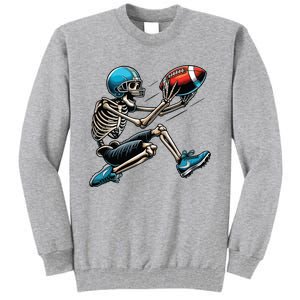 American Football Skeleton Halloween Boy Football Fan Tall Sweatshirt