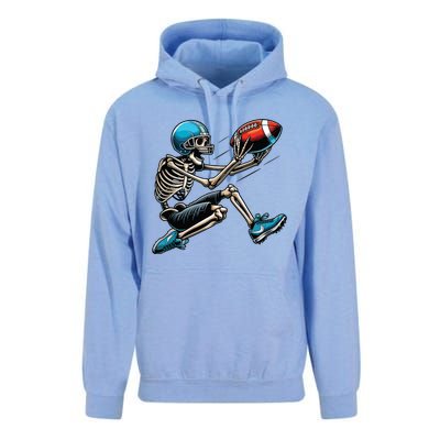 American Football Skeleton Halloween Boy Football Fan Unisex Surf Hoodie