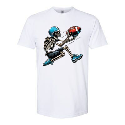 American Football Skeleton Halloween Boy Football Fan Softstyle® CVC T-Shirt