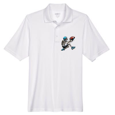 American Football Skeleton Halloween Boy Football Fan Men's Origin Performance Piqué Polo