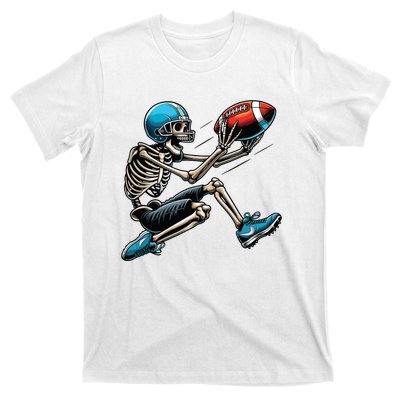 American Football Skeleton Halloween Boy Football Fan T-Shirt