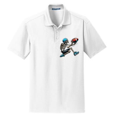 American Football Skeleton Halloween Boy Football Fan Dry Zone Grid Polo