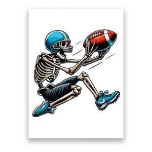 American Football Skeleton Halloween Boy Football Fan Poster