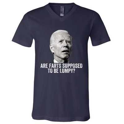 Are Farts Supposed To Be Lumpy Who Shit My Pants V-Neck T-Shirt