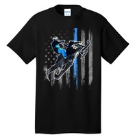 American Flag Snowmobile Shirt Men Snowmobile Riding Gift Tall T-Shirt