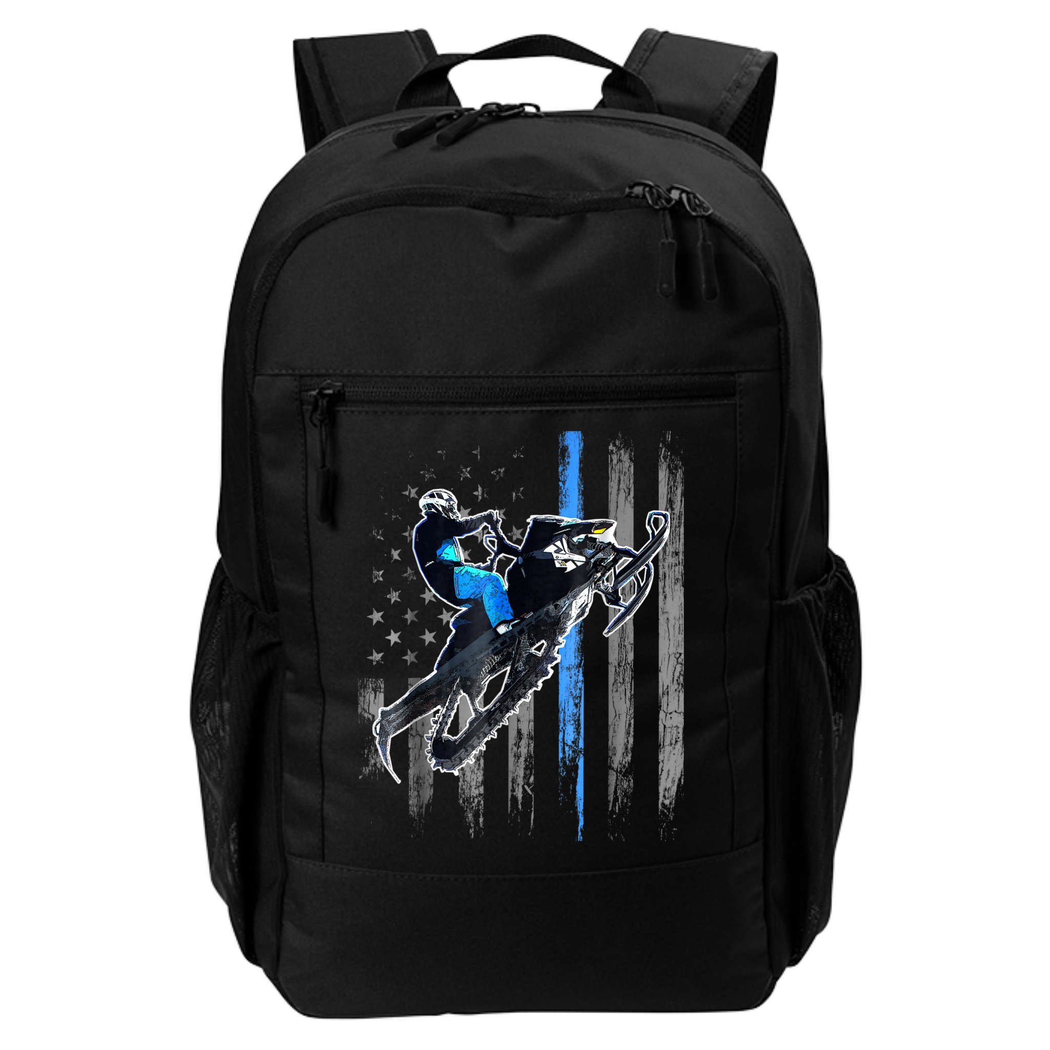 American Flag Snowmobile Shirt Men Snowmobile Riding Gift Backpack