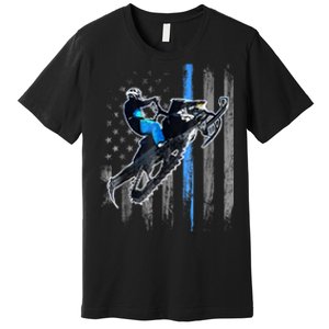 American Flag Snowmobile Shirt Men Snowmobile Riding Gift Premium T-Shirt