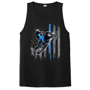 American Flag Snowmobile Shirt Men Snowmobile Riding Gift PosiCharge Competitor Tank