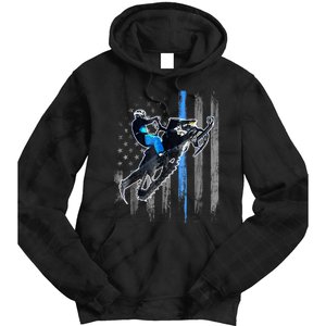 American Flag Snowmobile Shirt Men Snowmobile Riding Gift Tie Dye Hoodie