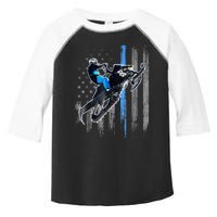 American Flag Snowmobile Shirt Men Snowmobile Riding Gift Toddler Fine Jersey T-Shirt