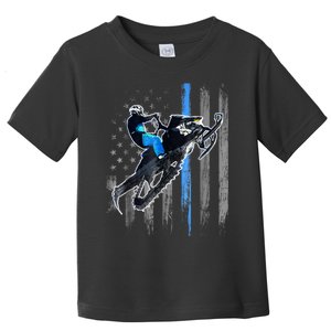 American Flag Snowmobile Shirt Men Snowmobile Riding Gift Toddler T-Shirt