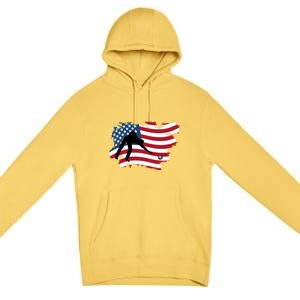 American Flag Snooker Billiards Lover Retro Billiards Dad Gift For Father's Day Premium Pullover Hoodie