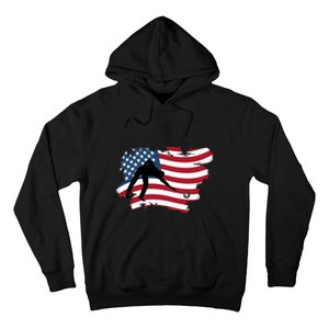 American Flag Snooker Billiards Lover Retro Billiards Dad Gift For Father's Day Hoodie