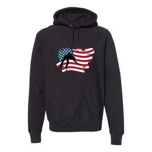 American Flag Snooker Billiards Lover Retro Billiards Dad Gift For Father's Day Premium Hoodie