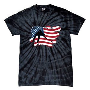 American Flag Snooker Billiards Lover Retro Billiards Dad Gift For Father's Day Tie-Dye T-Shirt