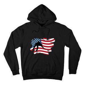 American Flag Snooker Billiards Lover Retro Billiards Dad Gift For Father's Day Tall Hoodie