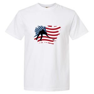 American Flag Snooker Billiards Lover Retro Billiards Dad Gift For Father's Day Garment-Dyed Heavyweight T-Shirt