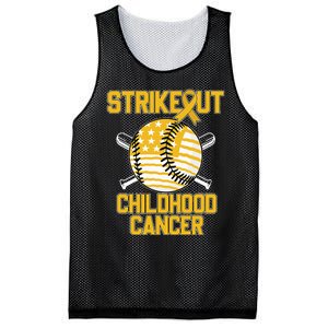 American Flag Strikeout Childhood Cancer Baseball Mesh Reversible Basketball Jersey Tank