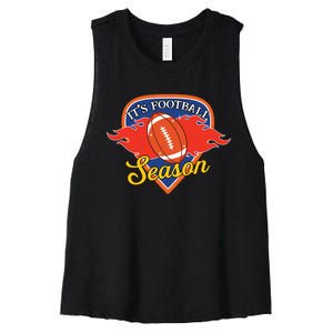 American Football Season Graphic Women's Racerback Cropped Tank