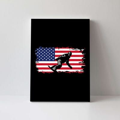 American Flag Snowboard Snowboarding Snowboard  Canvas