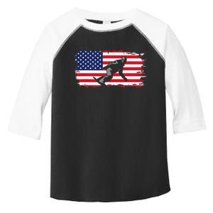 American Flag Snowboard Snowboarding Snowboard  Toddler Fine Jersey T-Shirt