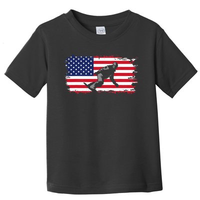 American Flag Snowboard Snowboarding Snowboard  Toddler T-Shirt