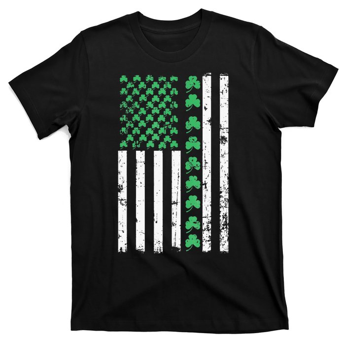 American Flag St Patricks Day Vintage Irish Lucky T-Shirt