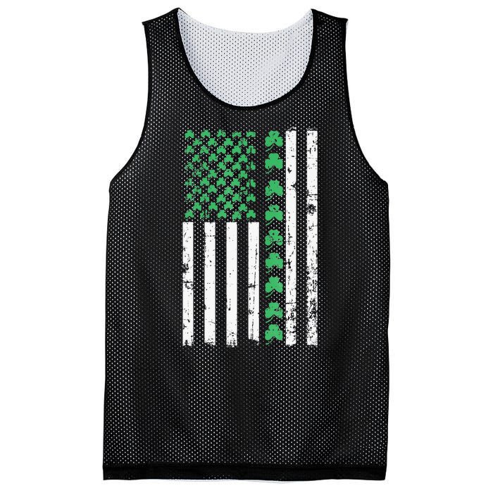 American Flag St Patricks Day Vintage Irish Lucky Mesh Reversible Basketball Jersey Tank