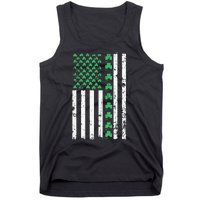 American Flag St Patricks Day Vintage Irish Lucky Tank Top