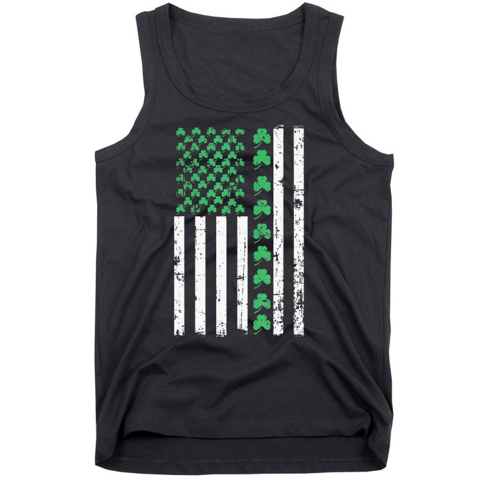 American Flag St Patricks Day Vintage Irish Lucky Tank Top