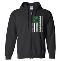 American Flag St Patricks Day Vintage Irish Lucky Full Zip Hoodie