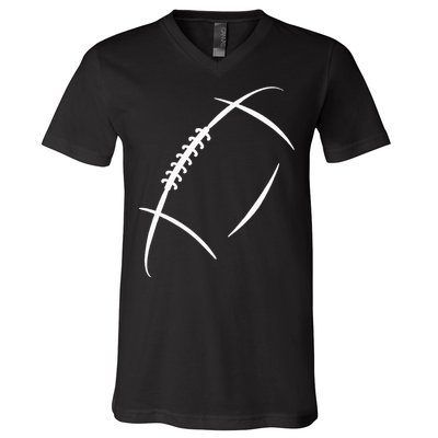 American Football Silhouette Football V-Neck T-Shirt