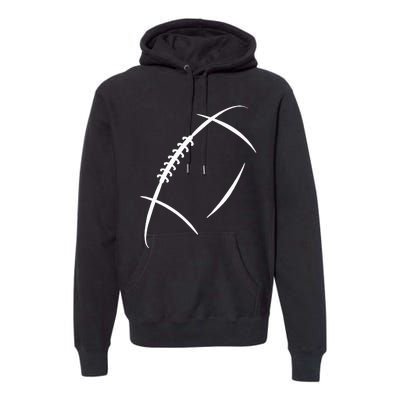 American Football Silhouette Football Premium Hoodie