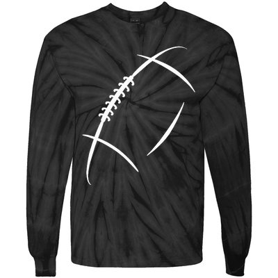 American Football Silhouette Football Tie-Dye Long Sleeve Shirt