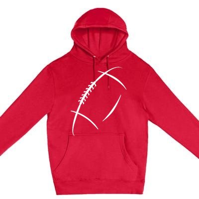 American Football Silhouette Football Premium Pullover Hoodie