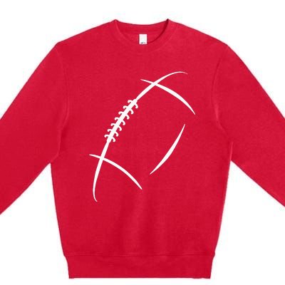 American Football Silhouette Football Premium Crewneck Sweatshirt