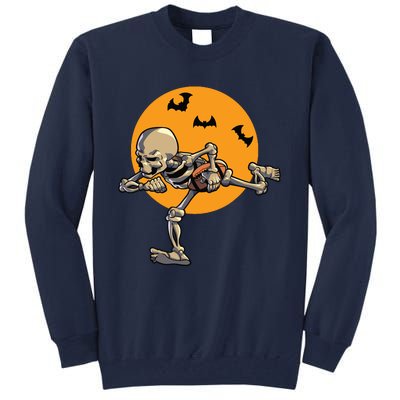 American Football Skeleton Halloween Boy Football Fan Tall Sweatshirt