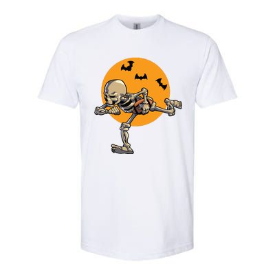 American Football Skeleton Halloween Boy Football Fan Softstyle® CVC T-Shirt