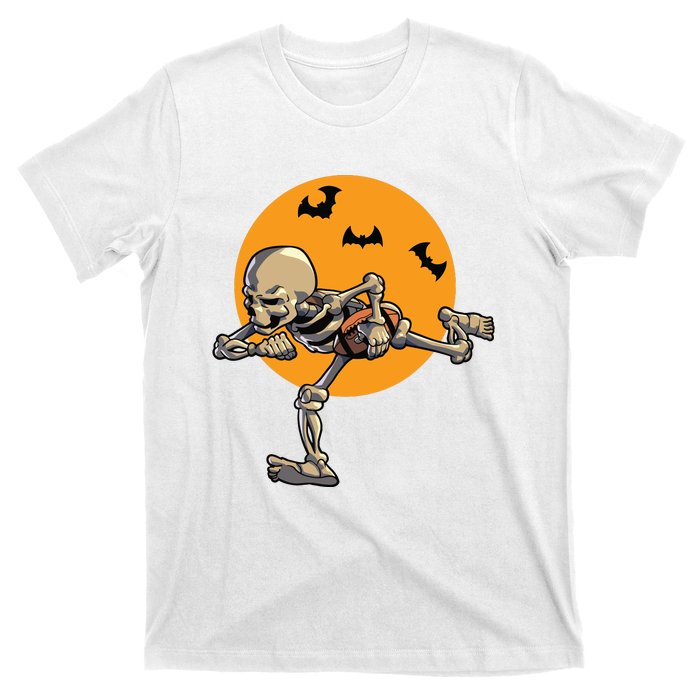 American Football Skeleton Halloween Boy Football Fan T-Shirt