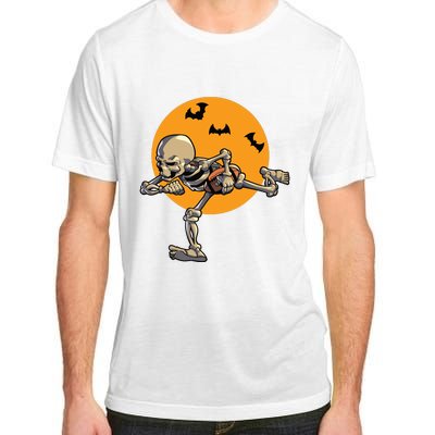 American Football Skeleton Halloween Boy Football Fan Adult ChromaSoft Performance T-Shirt